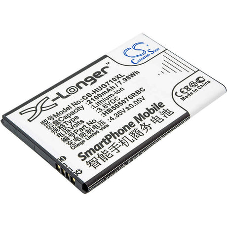 3.8V, Li-ion, 2100mAh, SmartPhone battery fits Huawei, Hb505076rbc, A199, Ascend G606, 7.98Wh Mobile, SmartPhone Cameron Sino Technology Limited (Smartphone)