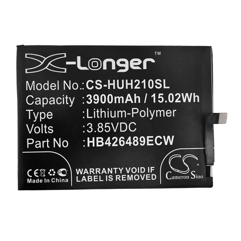 3.85V, Li-Polymer, 3900mAh, SmartPhone battery fits Huawei, Hb426489ecw, Aqm-al00, Aqm-tl00, 15.02Wh Mobile, SmartPhone Cameron Sino Technology Limited (Smartphone)