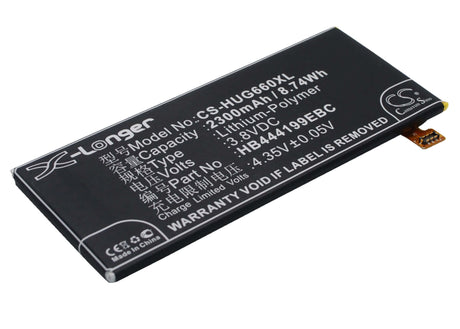 3.8V, Li-Polymer, 2300mAh, SmartPhone battery fits Huawei, Hb444199ebc, Ascend G660, Ascend G660-l075, 8.74Wh Mobile, SmartPhone Cameron Sino Technology Limited (Smartphone)