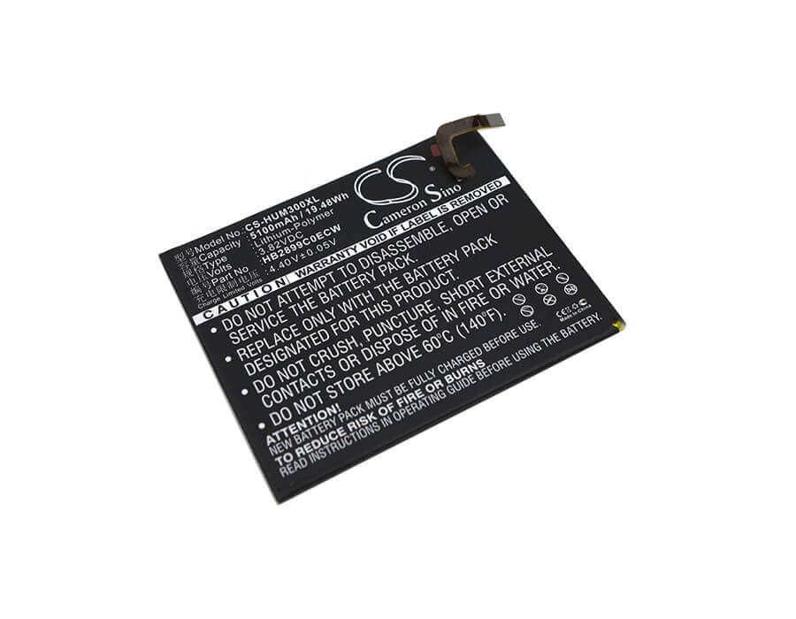 3.82V, Li-Polymer, 5100mAh, Tablet battery fits Huawei, Hb2899c0ecw, Btv-dl09, Btv-w09, 19.48Wh Tablet Cameron Sino Technology Limited