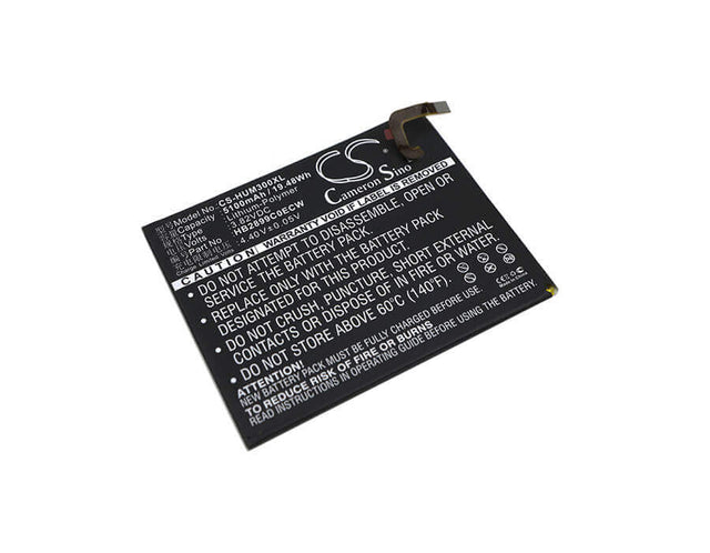 3.82V, Li-Polymer, 5100mAh, Tablet battery fits Huawei, Hb2899c0ecw, Btv-dl09, Btv-w09, 19.48Wh Tablet Cameron Sino Technology Limited