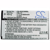 3.7V, Li-ion, 600mAh, SmartPhone battery fits Esia, Ngoceh, 2.22Wh Mobile, SmartPhone Cameron Sino Technology Limited (Suspended)