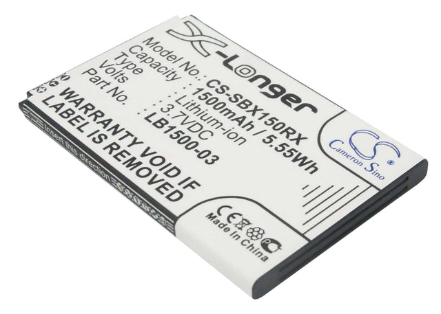 3.7V, Li-ion, 1500mAh, Hotspot battery fits Softbank, Huawei, E-mobile, T-mobile, 4g System, Lb1500-03, Xsbox Go, 5.55Wh Hotspot Cameron Sino Technology Limited
