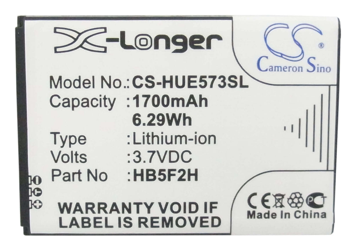 3.7V, Li-ion, 1700mAh, Hotspot battery fits Optus, Huawei, Hb554666raw, E5330, E5330bs-2, 6.29Wh Hotspot Cameron Sino Technology Limited