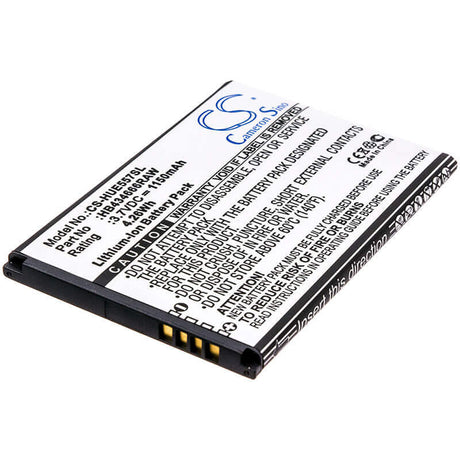 3.7V, Li-ion, 1150mAh, Hotspot battery fits Huawei, Hb434666raw, E5573, E5573-856, 4.26Wh Hotspot Cameron Sino Technology Limited