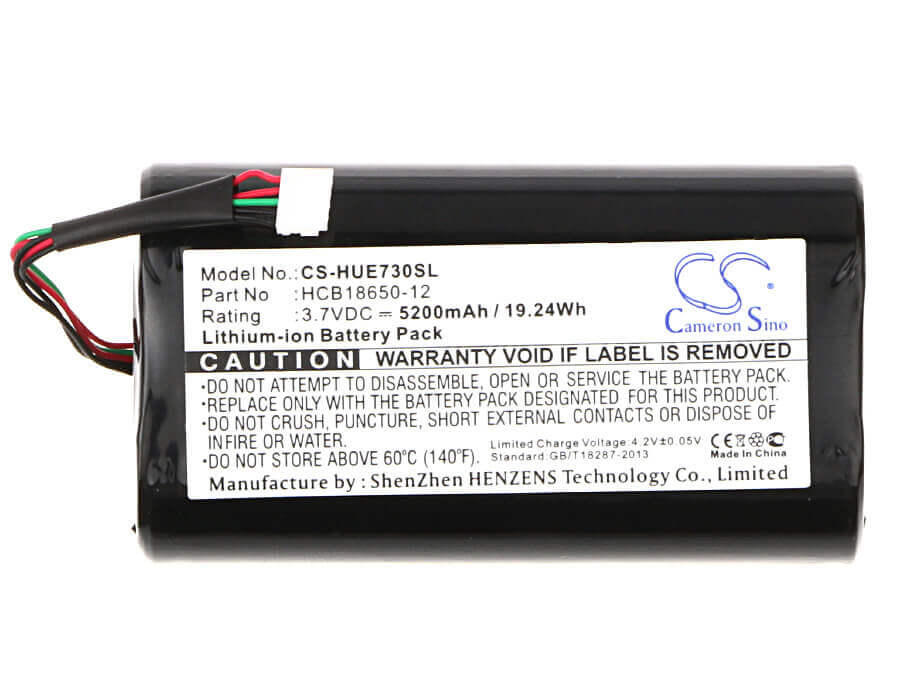 3.7V, Li-ion, 5200mAh, Hotspot battery fits Huawei, Hcb18650-12, E5730, E5730s, 19.24Wh Hotspot Cameron Sino Technology Limited