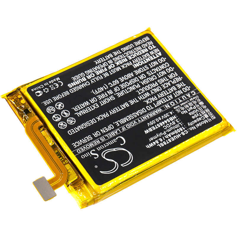 3.8V, Li-Polymer, 1800mAh, Hotspot battery fits Huawei, Hb544657ebw, E5878, 6.84Wh Hotspot Cameron Sino Technology Limited