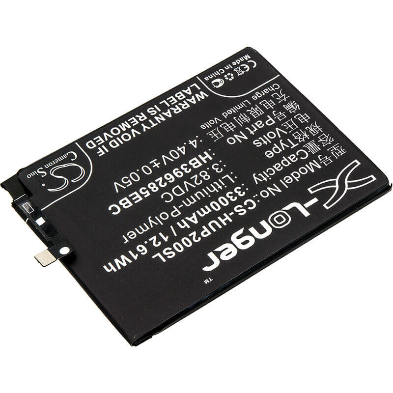 3.82V, Li-Polymer, 3300mAh, SmartPhone battery fits Huawei, Hb396285ebc, Col-al00, Col-al10, 12.61Wh Mobile, SmartPhone Cameron Sino Technology Limited (Smartphone)