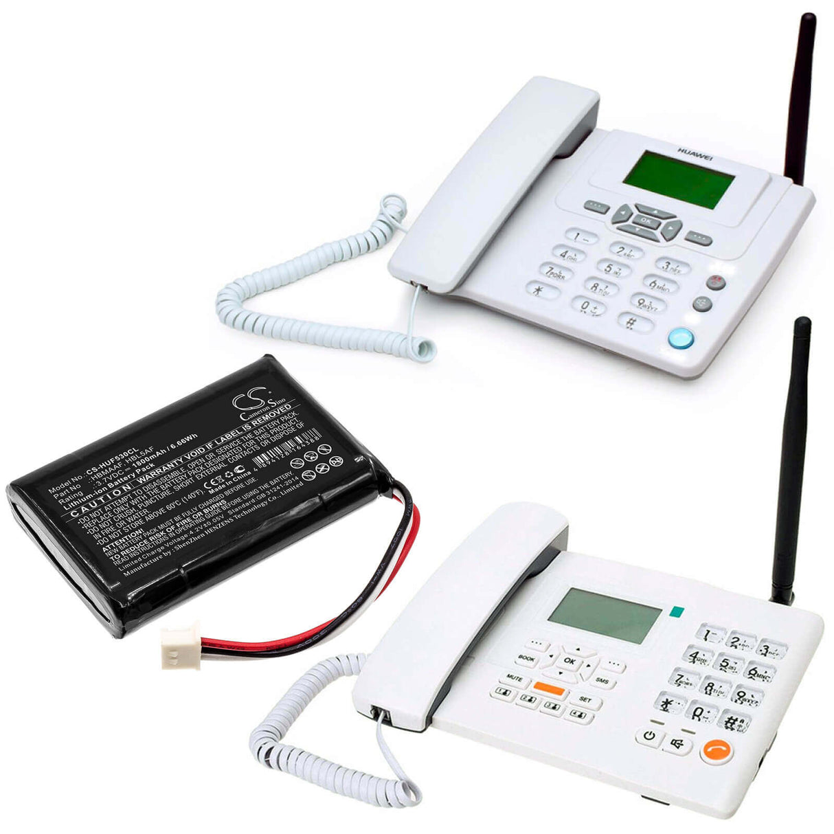 3.7V, Li-ion, 1800mAh, Cordless Phone battery fits Huawei, Hbl5af, Ets5623, F202, 6.66Wh Cordless Phone Cameron Sino Technology Limited (Cordless Phone)