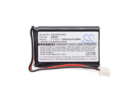 3.7V, Li-ion, 1800mAh, Cordless Phone battery fits Huawei, Hb6a3, Ets5623, F501, 6.66Wh Cordless Phone Cameron Sino Technology Limited (Cordless Phone)
