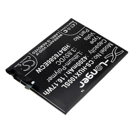 3.85V, Li-Polymer, 4200mAh, SmartPhone battery fits Huawei, Hb476586ecw, Honor X10, Honor X10 5g, 16.17Wh Mobile, SmartPhone Cameron Sino Technology Limited (Smartphone)