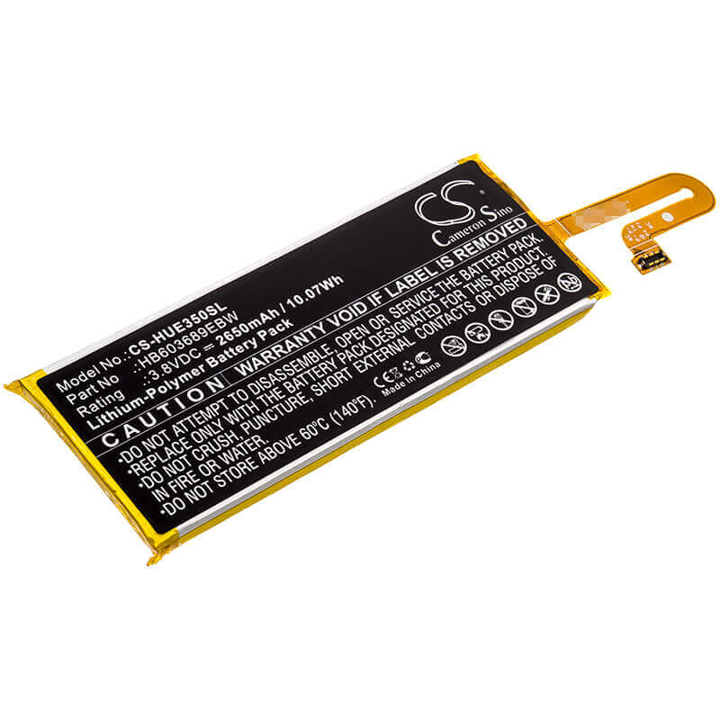3.8V, Li-Polymer, 2650mAh, Hotspot battery fits Huawei, Hb603689ebw, Hwd35, Speed Wi-fi Next W04, 10.07Wh Hotspot Cameron Sino Technology Limited