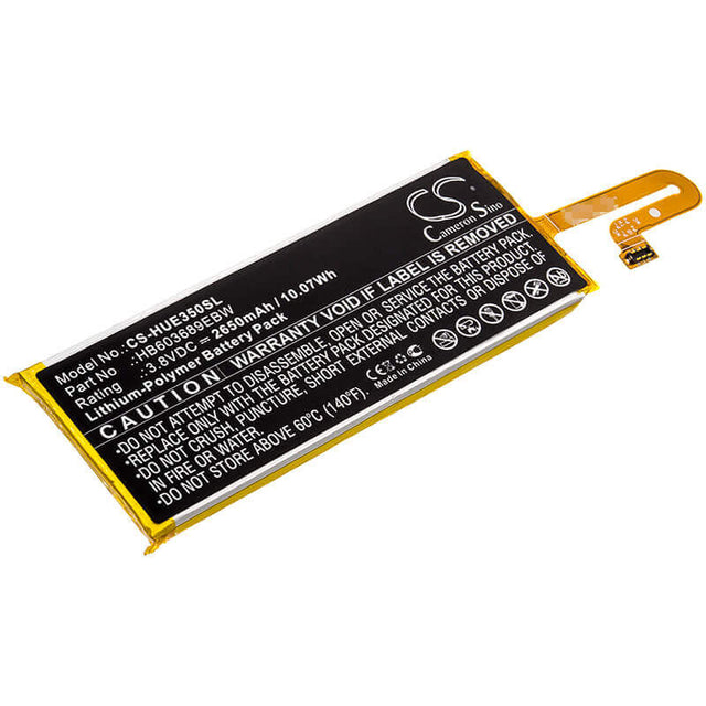 3.8V, Li-Polymer, 2650mAh, Hotspot battery fits Huawei, Hb603689ebw, Hwd35, Speed Wi-fi Next W04, 10.07Wh Hotspot Cameron Sino Technology Limited