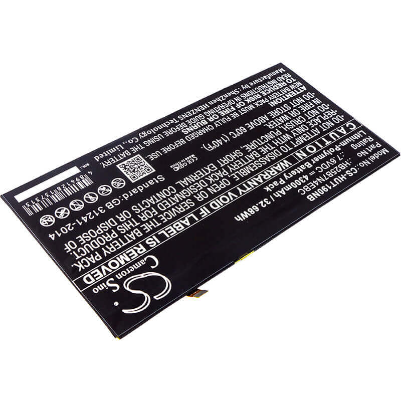 Notebook Battery For Huawei, Hz-w19, Matebook, 7.6v, 4300mah - 32.68wh Notebook, Laptop Cameron Sino Technology Limited