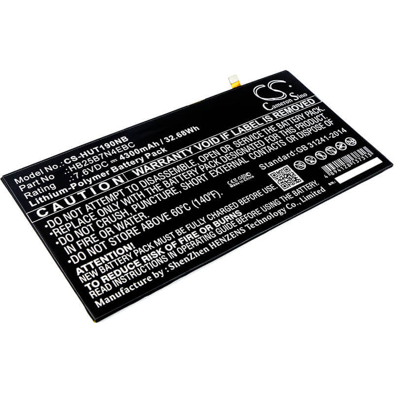 Notebook Battery For Huawei, Hz-w19, Matebook, 7.6v, 4300mah - 32.68wh Notebook, Laptop Cameron Sino Technology Limited
