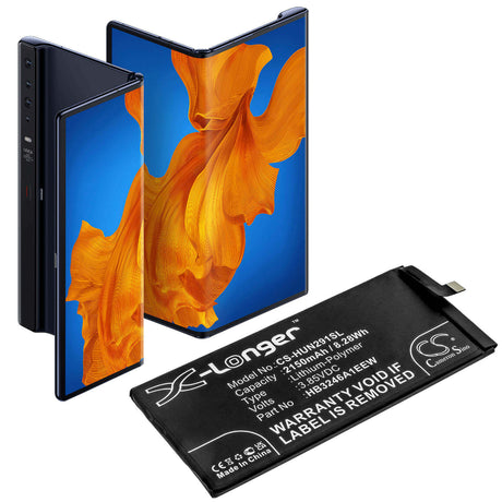 3.85V, Li-Polymer, 2150mAh, SmartPhone battery fits Huawei, Hb3246a1eew, Mate Xs, Tah-an00m, 8.28Wh Mobile, SmartPhone Cameron Sino Technology Limited (Smartphone)