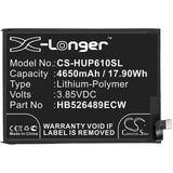 3.85V, Li-Polymer, 4650mAh, SmartPhone battery fits Huawei, Hb526489ecw, Med-l29, Med-l29n, 17.9Wh Mobile, SmartPhone Cameron Sino Technology Limited (Smartphone)