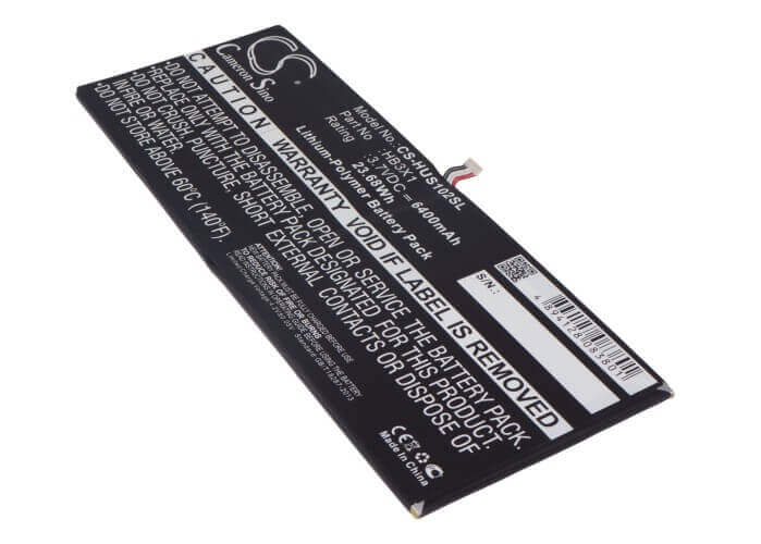 3.7V, Li-Polymer, 6400mAh, Tablet battery fits Huawei, Hb3x1, Mediapad 10 Link, S10-201w, 23.68Wh Tablet Cameron Sino Technology Limited