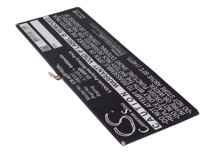 3.7V, Li-Polymer, 6400mAh, Tablet battery fits Huawei, Hb3x1, Mediapad 10 Link, S10-201w, 23.68Wh Tablet Cameron Sino Technology Limited