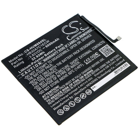 3.82V, Li-Polymer, 6000mAh, Tablet battery fits Huawei, Hb30a7c1ecw, Mediapad M6 8.4, Vrd-al09, 22.92Wh Tablet Cameron Sino Technology Limited
