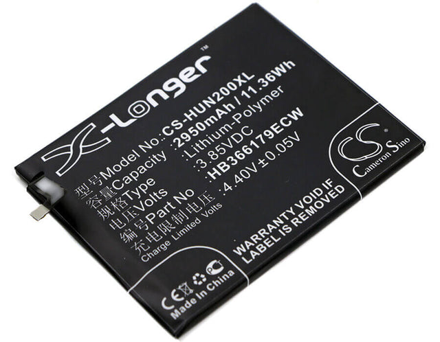 3.85V, Li-Polymer, 2950mAh, SmartPhone battery fits Huawei, Hb366179ecw, Nova 2, Nova 2 Dual Sim, 11.36Wh Mobile, SmartPhone Cameron Sino Technology Limited (Smartphone)