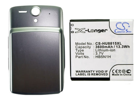 Battery For Huawei U8815, Ascend U8815 Silver Back Cover 3.7v, 3600mah - 13.32wh Batteries for Electronics Cameron Sino Technology Limited (Suspended)