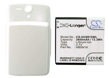 Battery For Huawei U8815, Ascend U8815 White Back Cover 3.7v, 3600mah - 13.32wh Batteries for Electronics Cameron Sino Technology Limited (Suspended)   