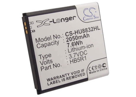 3.7V, Li-ion, 2050mAh, SmartPhone battery fits Huawei, Hb5r1, Ascend G500d, Ascend G600, 7.59Wh Mobile, SmartPhone Cameron Sino Technology Limited (Suspended)
