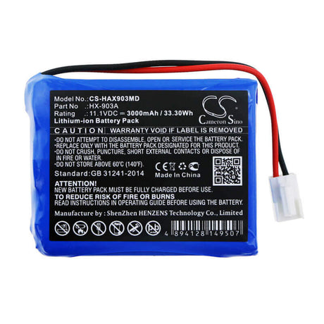 11.1V, Li-ion, 3000mAh, Medical battery fits Huaxi, Hx-903a, 33.30Wh Medical Cameron Sino Technology Limited (Medical)