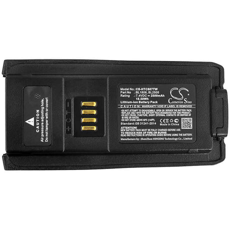 7.4V, Li-ion, 2500mAh, Two-Way Radio battery fits Hyt, Hytera, Bl1806, Pt580, Pt580h, 18.5Wh Two-Way Radio Cameron Sino Technology Limited