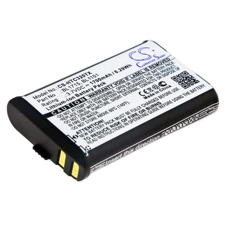 3.7V, Li-ion, 1700mAh, Two-Way Radio battery fits Hyt, Bl1101, Tc-320, Tc-320u, 6.29Wh Two-Way Radio Cameron Sino Technology Limited