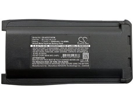7.2V, Ni-MH, 2000mAh, Two-Way Radio battery fits Hyt, Relm, Hytera, Bh1801, Tc 800m, Tc-700, 14.4Wh Two-Way Radio Cameron Sino Technology Limited