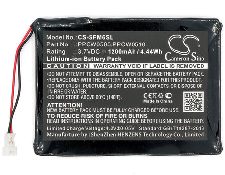3.7V, Li-ion, 1200mAh, Media Player battery fits I-audio, Ppcw0505, X5l 30gb, 4.44Wh Media Player Cameron Sino Technology Limited