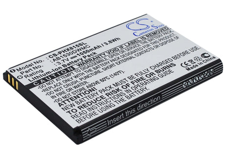 Battery For I-mobile I858 3.7v, 1050mah - 3.89wh Mobile, SmartPhone Cameron Sino Technology Limited (Suspended)
