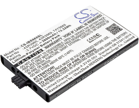 3.7V, Li-Polymer, 3600mAh, RAID Controller battery fits Ibm, 42r3965, 45906, 571f, 13.32Wh RAID Controller Cameron Sino Technology Limited