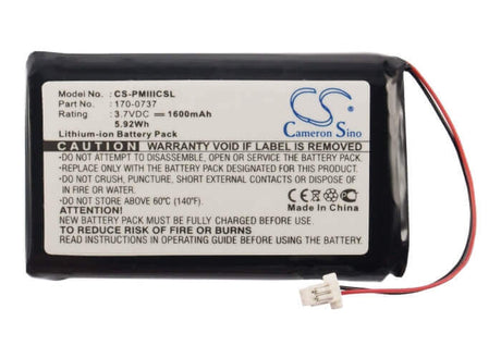 3.7V, Li-ion, 1600mAh, PDA battery fits Ibm, Palm, 170-0737, Workpad 8602-20x, 5.92Wh PDA, Pocket PC Cameron Sino Technology Limited