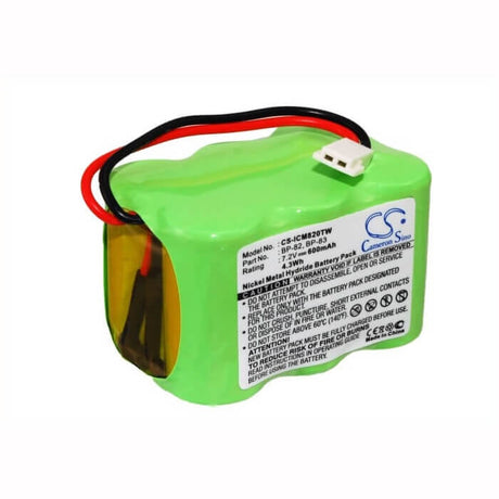 7.2V, Ni-MH, 600mAh, Two-Way Radio battery fits Icom, 94506577, Ic-24at, Ic-24et, 4.32Wh Two-Way Radio Cameron Sino Technology Limited