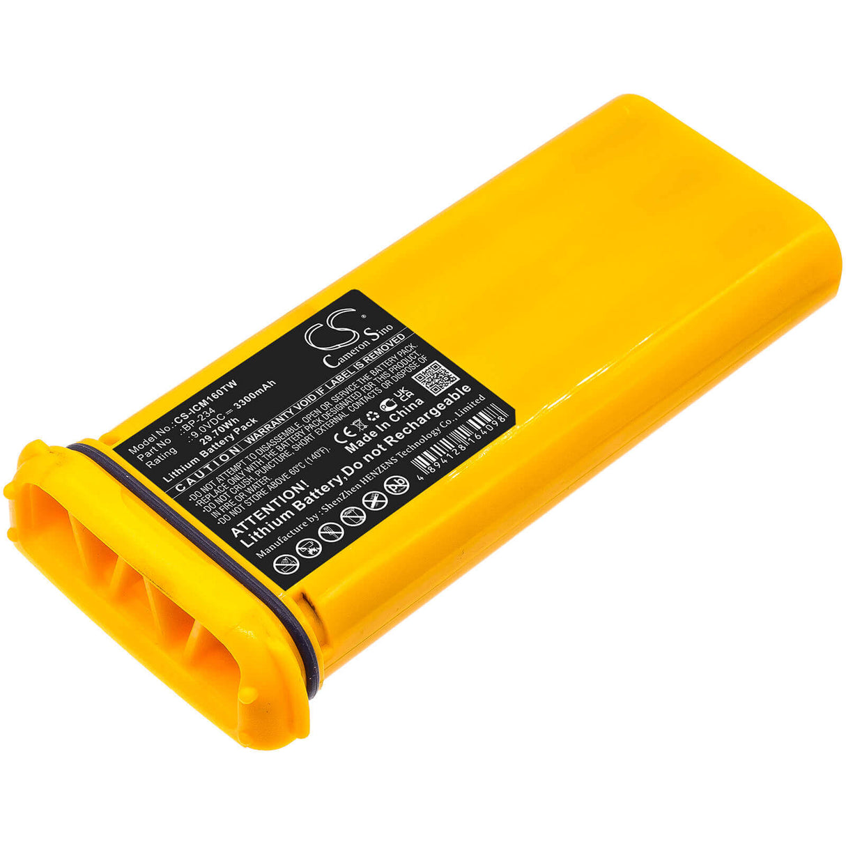 9.0V, Lithium, 3300mAh, Two-Way Radio battery fits Icom, Bp-234, Ic-gm1600, Ic-gm1600e, 29.7Wh Two-Way Radio Cameron Sino Technology Limited