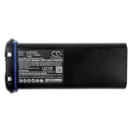 7.2V, Ni-MH, 1100mAh, Two-Way Radio battery fits Icom, Bp-224, Ic-ic-m2a, Ic-ic-m31, 7.92Wh Two-Way Radio Cameron Sino Technology Limited
