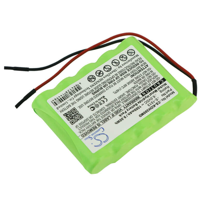 6.0V, Ni-MH, 1500mAh, Medical battery fits Iko3, E-1513, Heartmirror Ecg, Heartmirror Ekg, 9.00Wh Medical Cameron Sino Technology Limited (Medical)