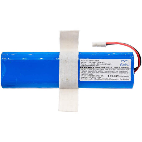 Vacuum battery for Ilife, V3s Pro, V50 14.4v, 2600mah - 37.44wh Vacuum Cameron Sino Technology Limited