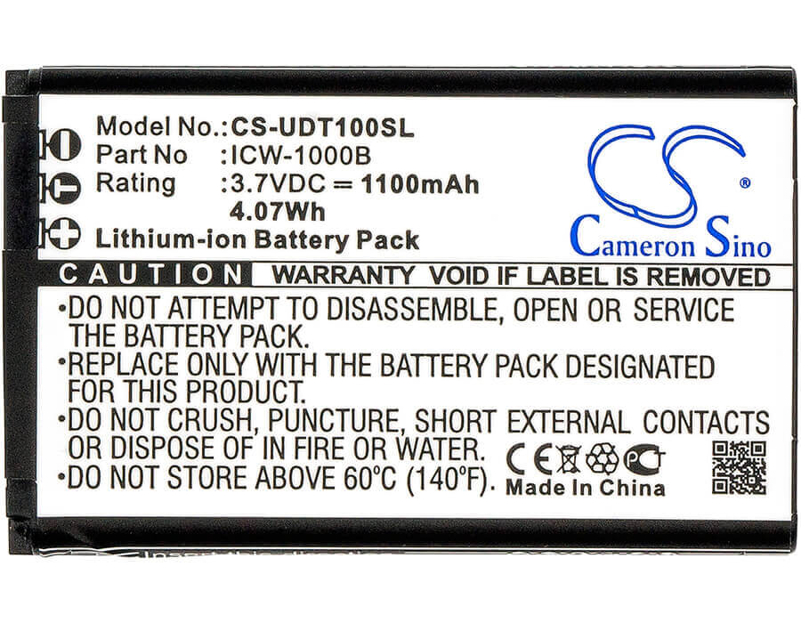 3.7V, Li-ion, 1100mAh, Cordless Phone battery fits Incom, Icw-1000b, 4.07Wh Cordless Phone Cameron Sino Technology Limited (Suspended)
