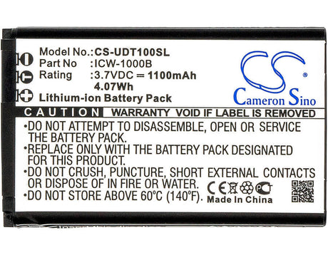 3.7V, Li-ion, 1100mAh, Cordless Phone battery fits Incom, Icw-1000b, 4.07Wh Cordless Phone Cameron Sino Technology Limited (Suspended)