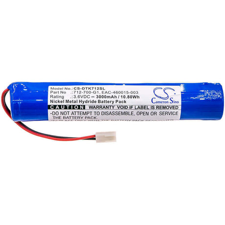 3.6V, Ni-MH, 3000mAh, Equipment battery fits Inficon, 712-700-g1, Compass and D-TEK CO2 Refriger, D-tek Select Refrigerant Leak, 10.8Wh Equipment, Survey, Test Cameron Sino Technology Limited
