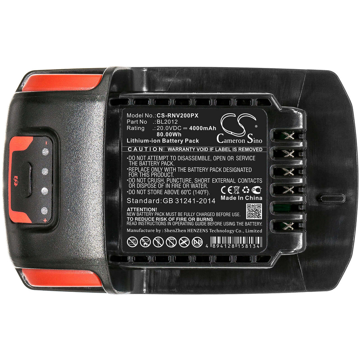 20.0V, Li-ion, 4000mAh, Power Tools battery fits Ingersoll Rand, Bl2010, Drill D5140, Iqv20, 80Wh Power Tools Cameron Sino Technology Limited (Power Tools)