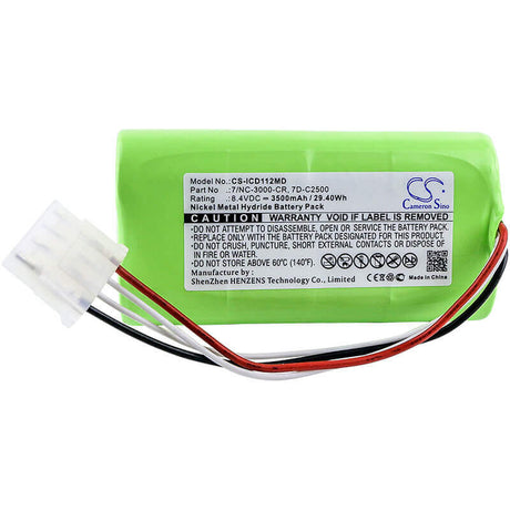 8.4V, Ni-MH, 3500mAh, Medical battery fits Innomed, 7/nc-3000-cr, Heartscreen 112d, 29.40Wh Medical Cameron Sino Technology Limited (Medical)