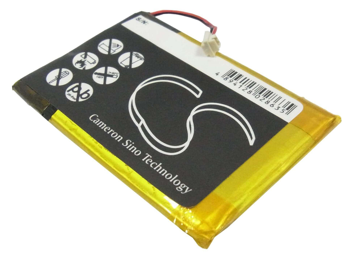 3.7V, Li-Polymer, 560mAh, Media Player battery fits Insignia, E4h04-1-r, Ns-4v24, Ns-8v24, 2.07Wh Media Player Cameron Sino Technology Limited
