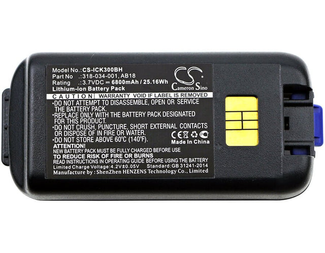 Barcode Scanner Battery For Intermec, Ck3, Ck3a, Ck3c, Ck3c1, Ck3n, Ck3n1 3.7v, 6800mah - 25.16wh Barcode Scanner Cameron Sino Technology Limited