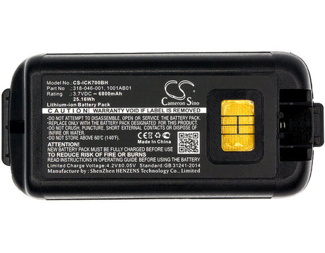 Barcode scanner battery For Intermec Ck70, Ck71 3.7v, 6800mah - 25.16wh Barcode Scanner Cameron Sino Technology Limited   