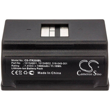 7.4V, Li-ion, 1500mAh, Portable Printer battery fits Intermec, 1013ab01, Pr2, Pr3, 11.1Wh Portable Printer Cameron Sino Technology Limited